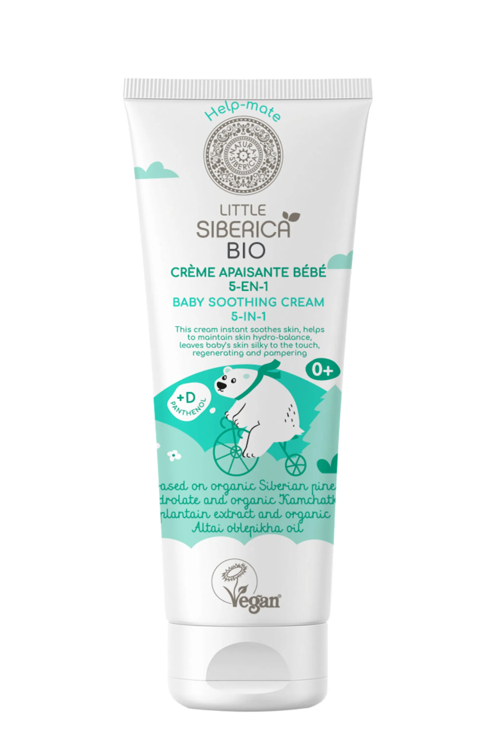 Natura Siberica Crème apaisante bio 5-en-1 pour bébé-75 ml