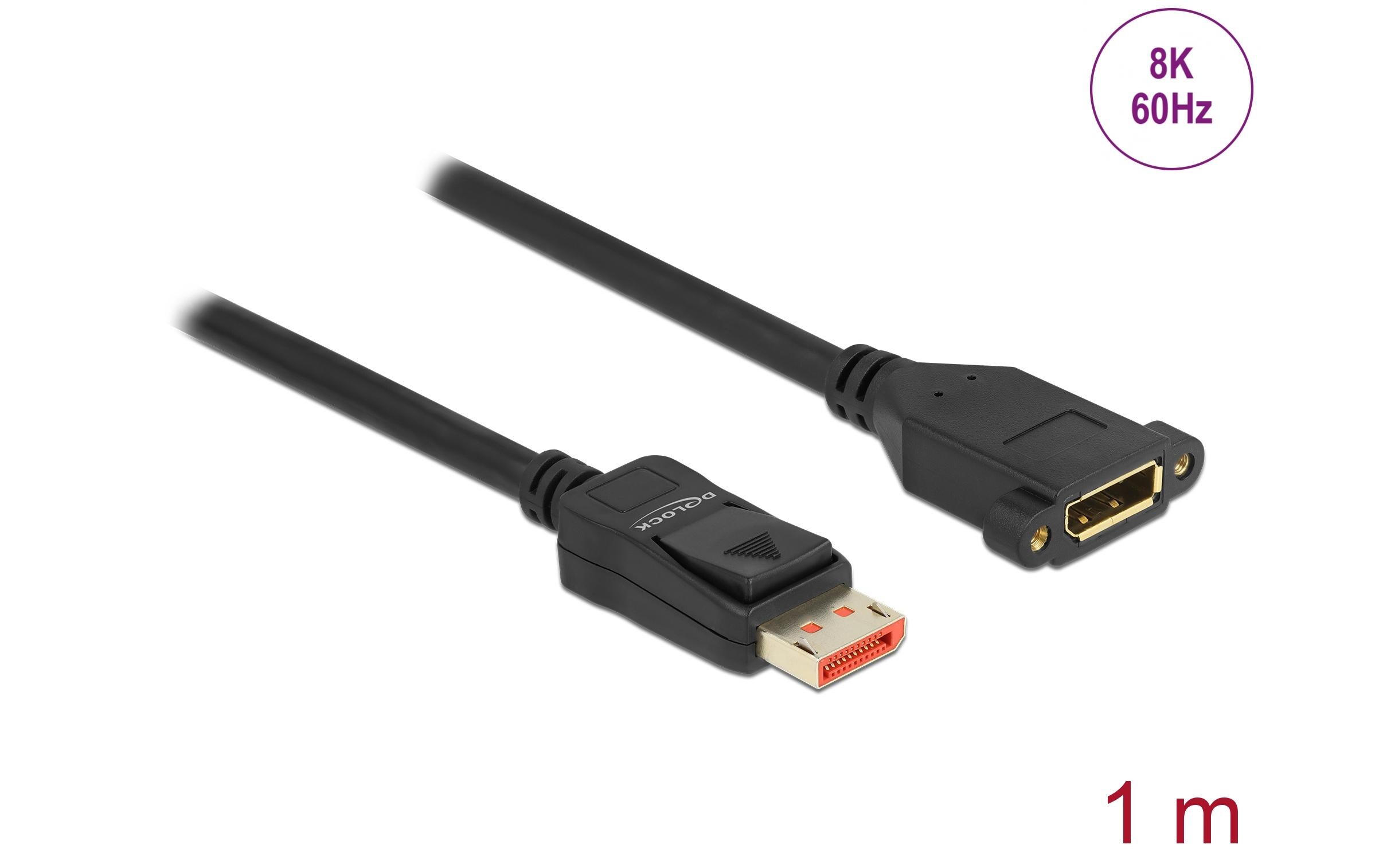 Verlängerungskabel zum Einbau DisplayPort - DisplayPort, 1 mDisplayPort Verlängerungskabel zum Einbau 8K 60 Hz 1 m