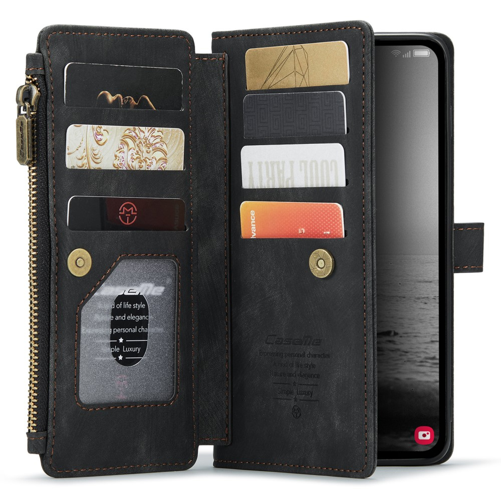 Samsung Galaxy A54 5G 2in1 Leder Tasche Karten Etui - Schwarz