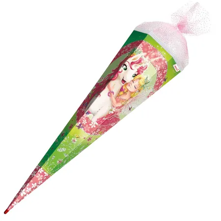 Roth Schultüte Einhornglück mit Glitter und Glitzerborte, 85 cm, eckig