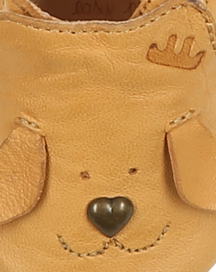Krabbelschuhe BLUMOO CHIEN in ocker