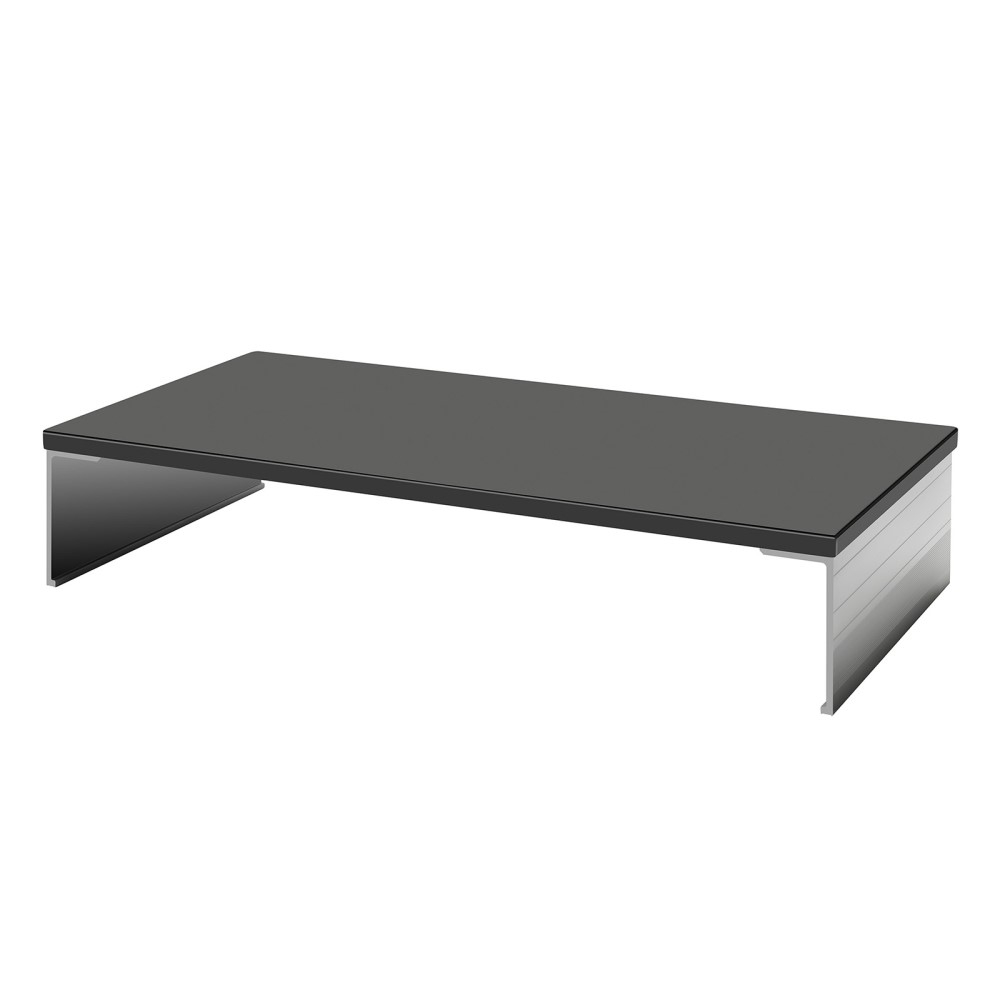 (50x10cm) Holz / Alu Betttisch Schreibtisch Ständer Halterung für Apple iMac / Macbook / Laptop / PC-Monitore - Schwarz