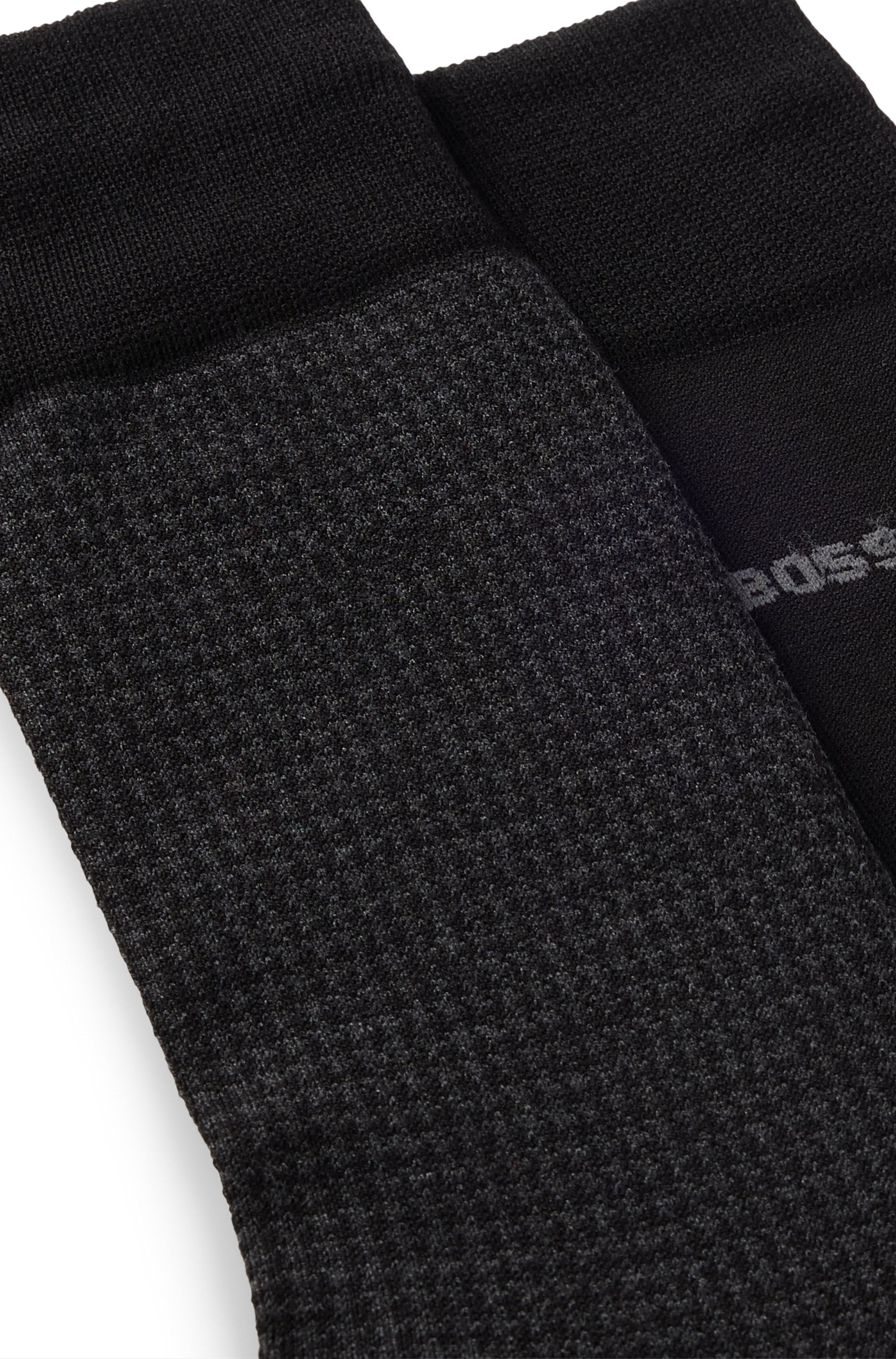 BOSS Socken »2P Houndstooth MC« Packung, 2er Pack, 2 Paar tlg. mit eingesticktem Markenlogo