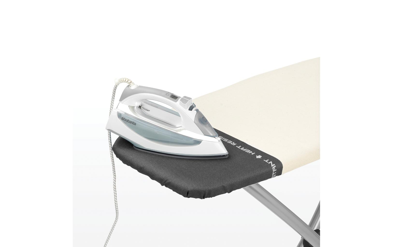 Bügeltisch mit hitzebeständiger Parkzone, Titan Oval<br>Bügelbrett D, 135 cm x 45 cm
