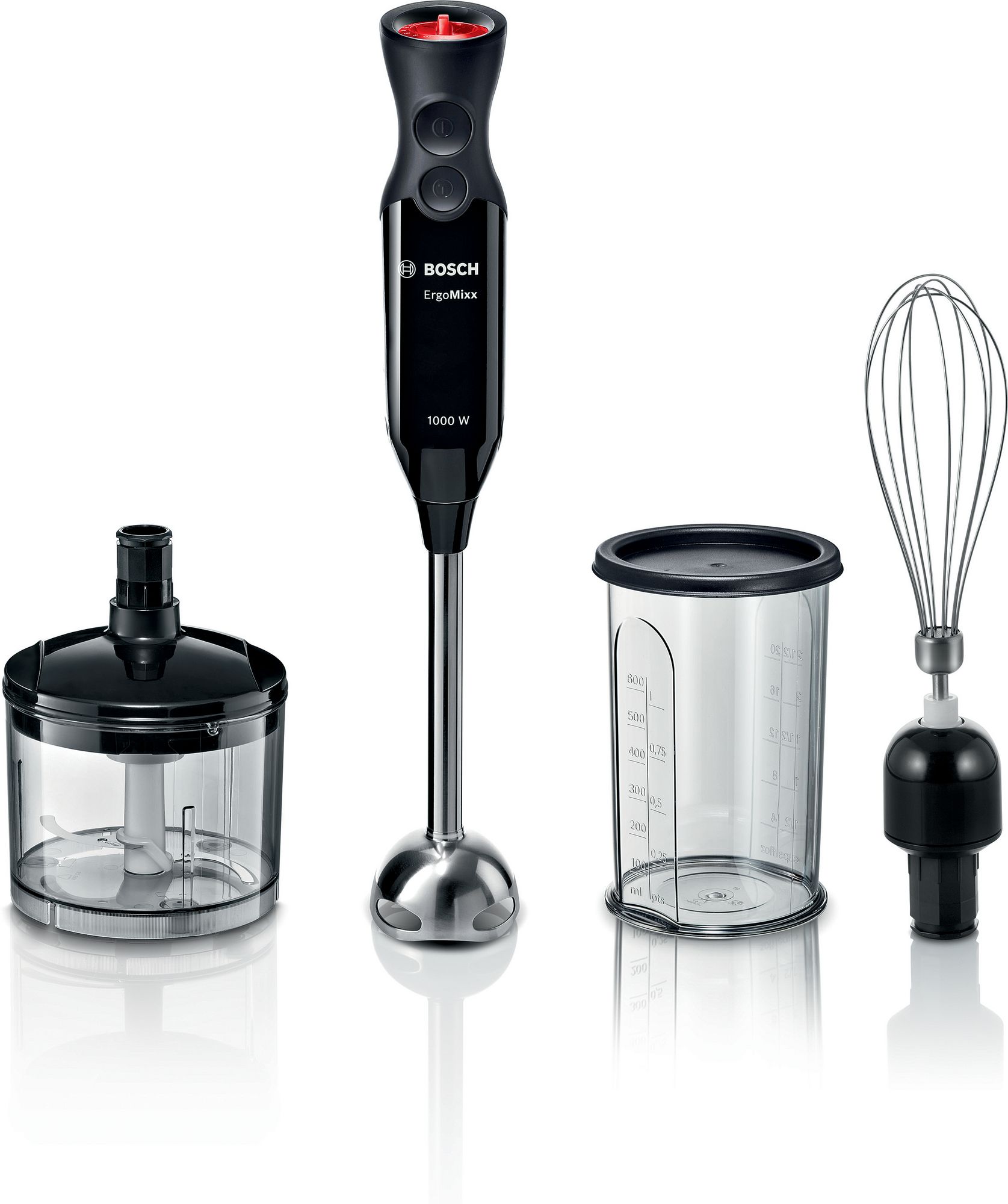 Batedeira de mão ErgoMixx 1000W, preta/antracite MS61B6150