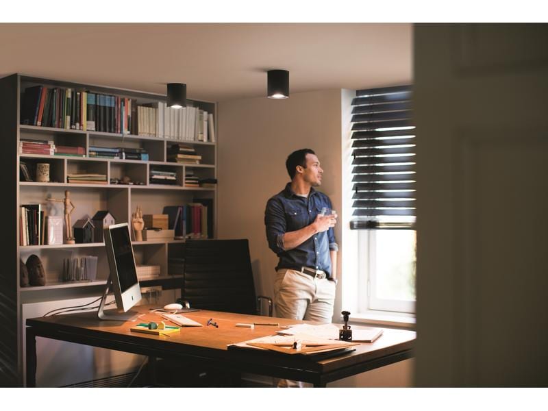 Philips Hue White Ambiance Pillar Einerspot erw. GU10, Schw Flexibles Licht für jeden Raum