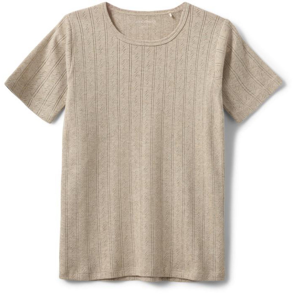 Køb Sofie Schnoor Beige Pipersy Pointelle T-shirt