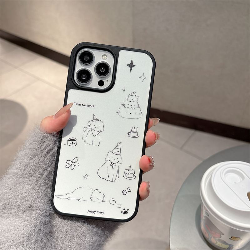 Fonekase - Hondenhoesje - Apple iPhone 16 Pro Max / 16 Pro / 16 Plus / 16 / 15 Pro Max / 15 Pro / 15 Plus / 15 / 14 Pro Max / 14 Pro / 14 Plus / 14 / SE / 13 Pro Max / 13 Pro / 13
