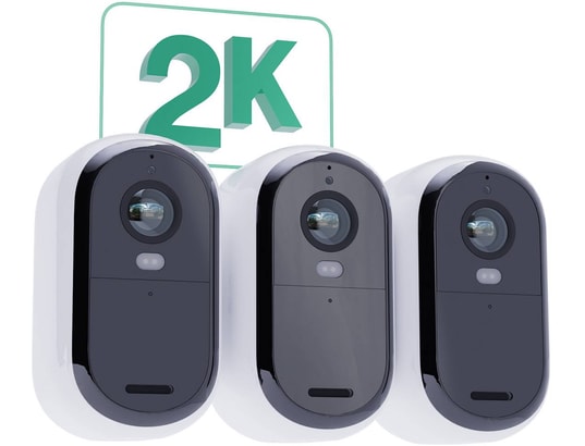 ARLO - Caméra de surveillance Pack 3 caméras Essential 2k + 3 Panneaux solaires