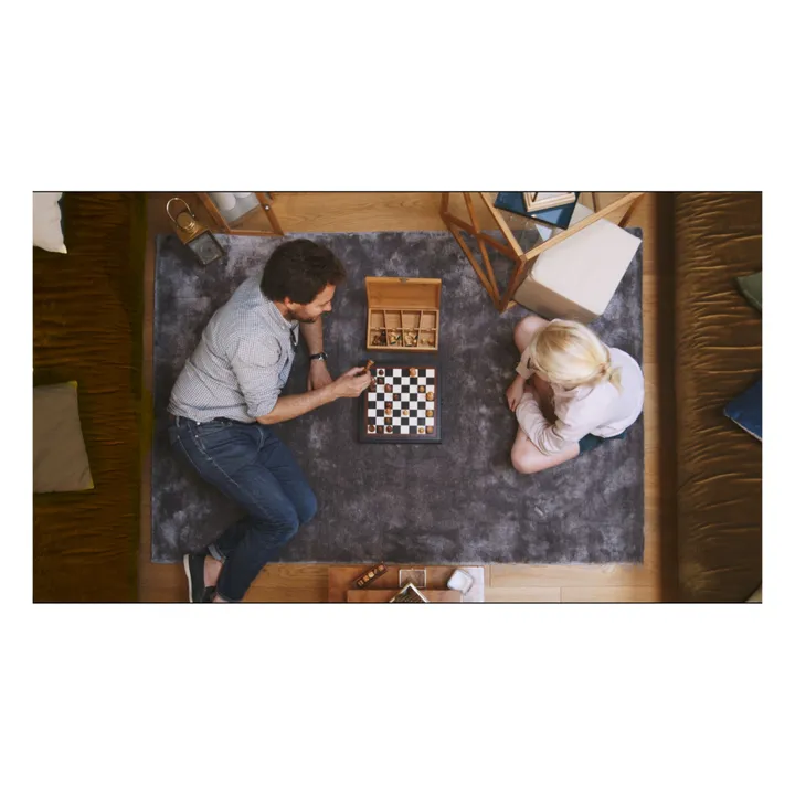Pilepoil Tapis rectangulaire | Gris foncé