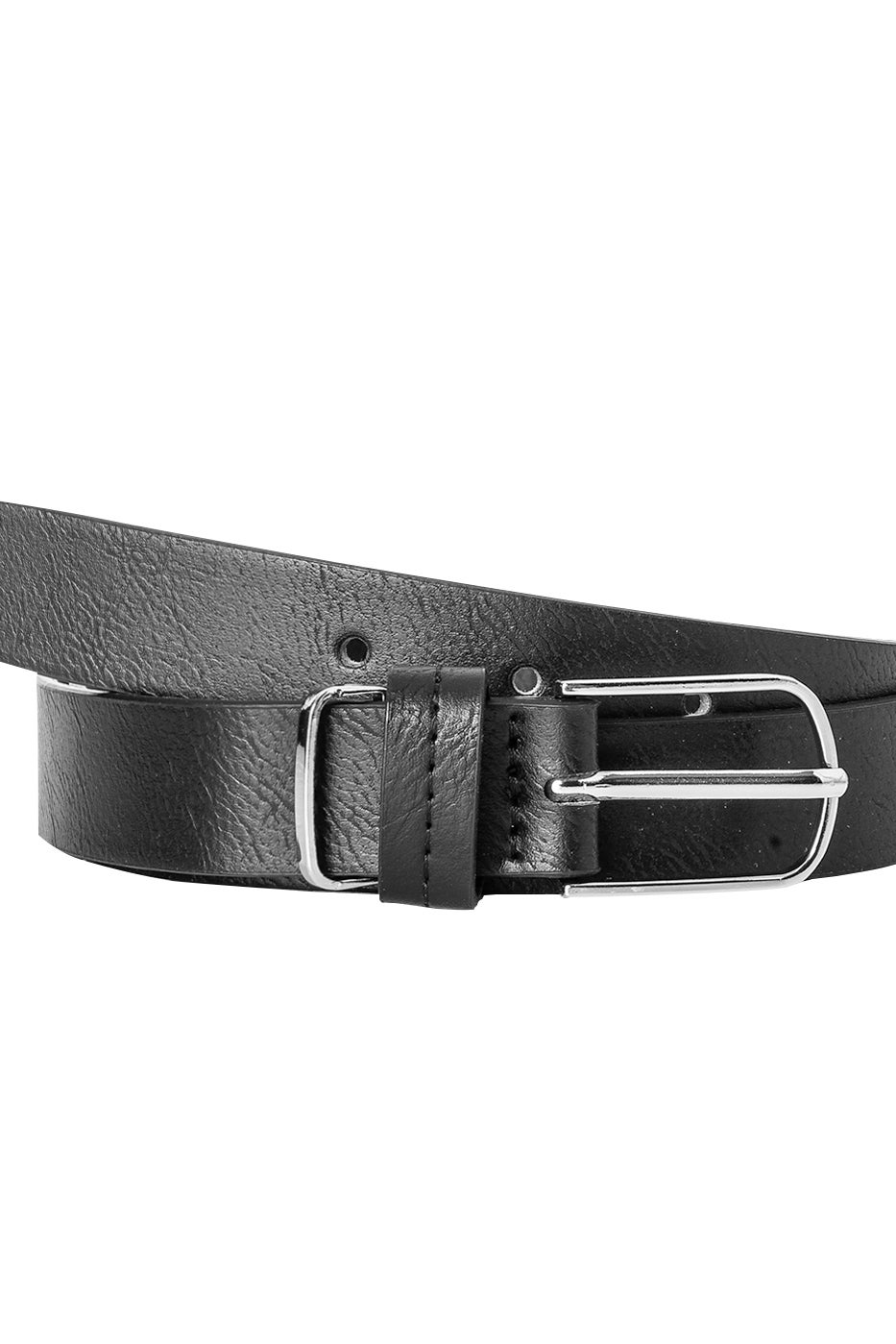 Ceinture effet cuir Femme - Noir