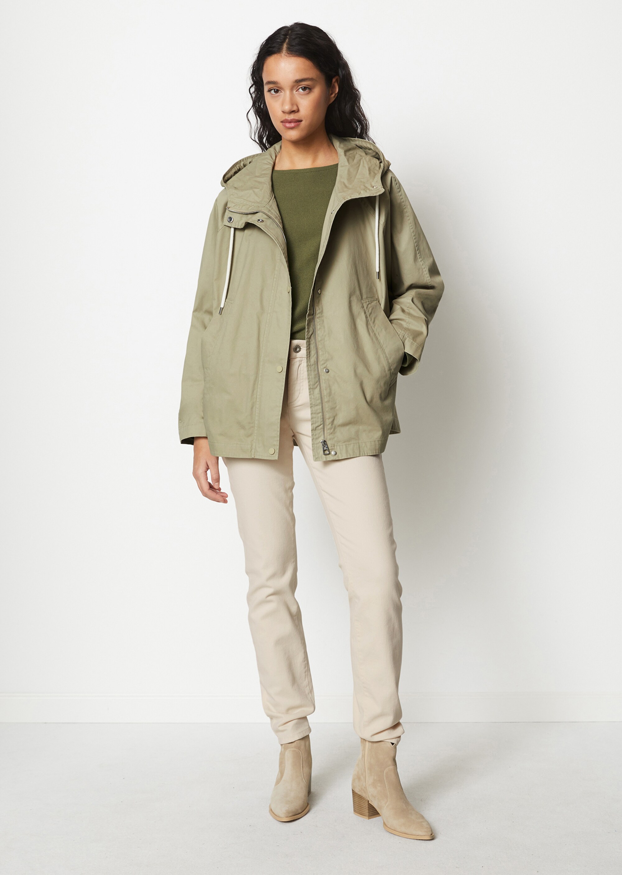 Jacke im Cape-Stil relaxedaus Organic Cotton-Twill