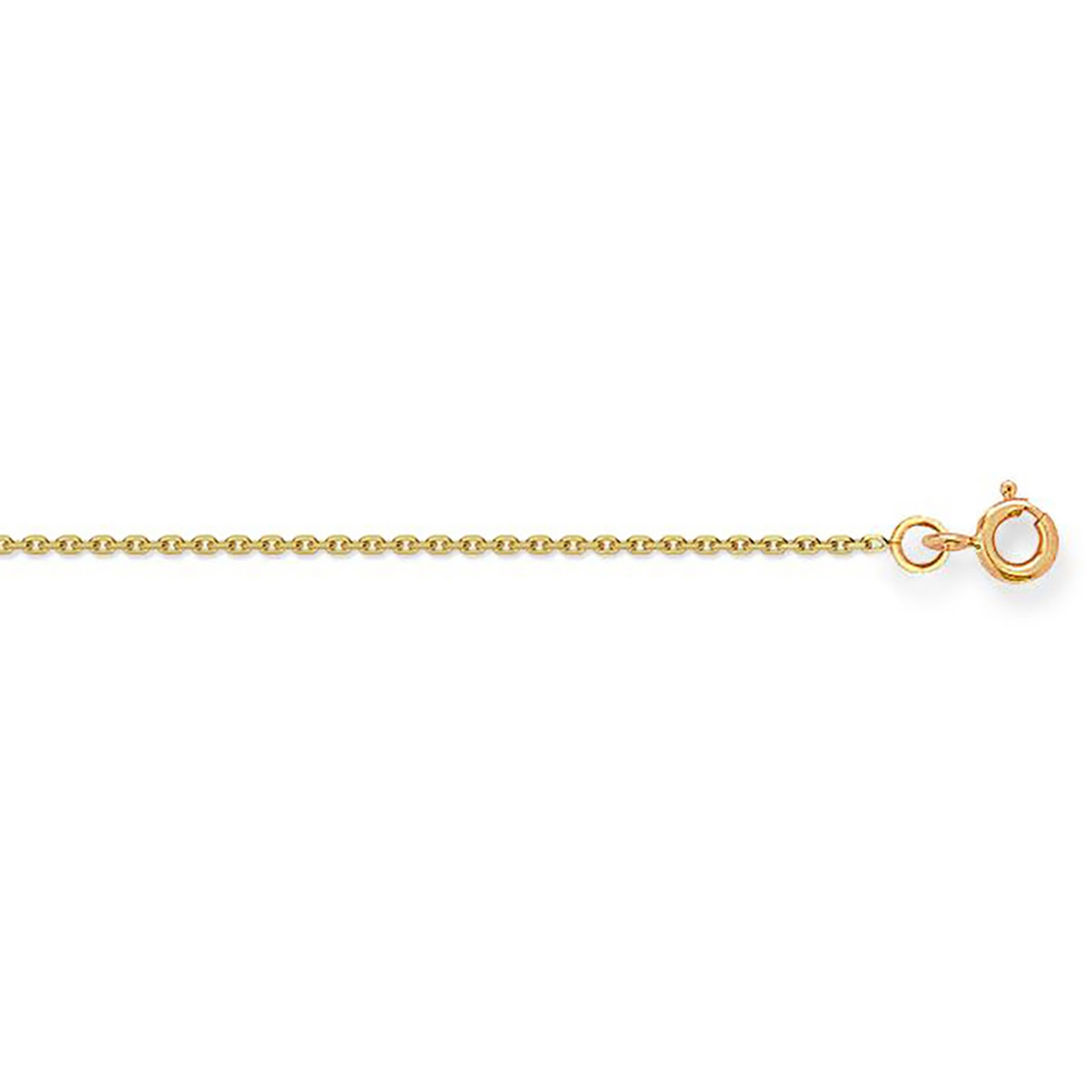 Chaîne or jaune 9 carats maille forçat 1mm