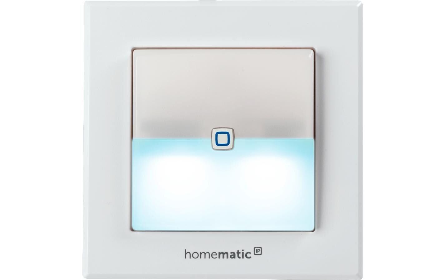Smart Home Funk-Schaltaktor für MarkenschalterNetzbetriebener Funk-Schaltaktor mit zwei Tasten samt Signalleuchte – HmIP-BSL