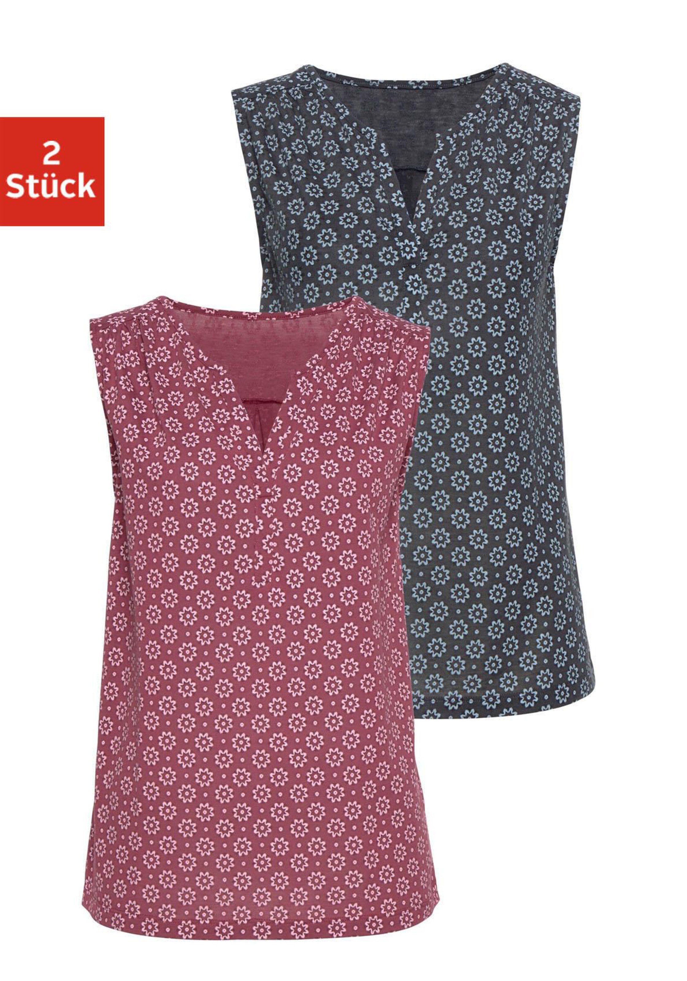 LASCANA Shirttop in beere, blau