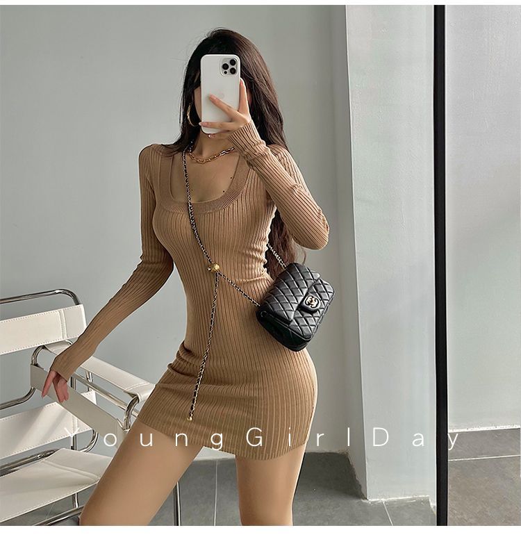 RainGirl - Gebreide mini-schedejurk