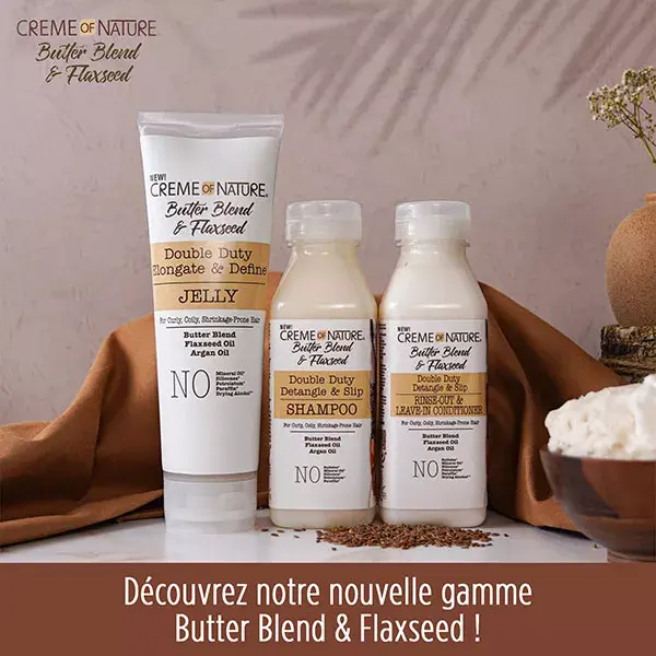 Creme of Nature Shampoo Suavizante com Manteiga e Linhaça 355ml