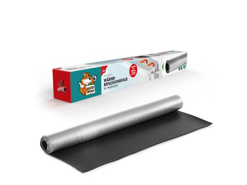 EASYmaxx Wärme-Reflexionsfolie zuschneidbar – Silber Wärmedämmung für Heizkörper 70 x 100 cm