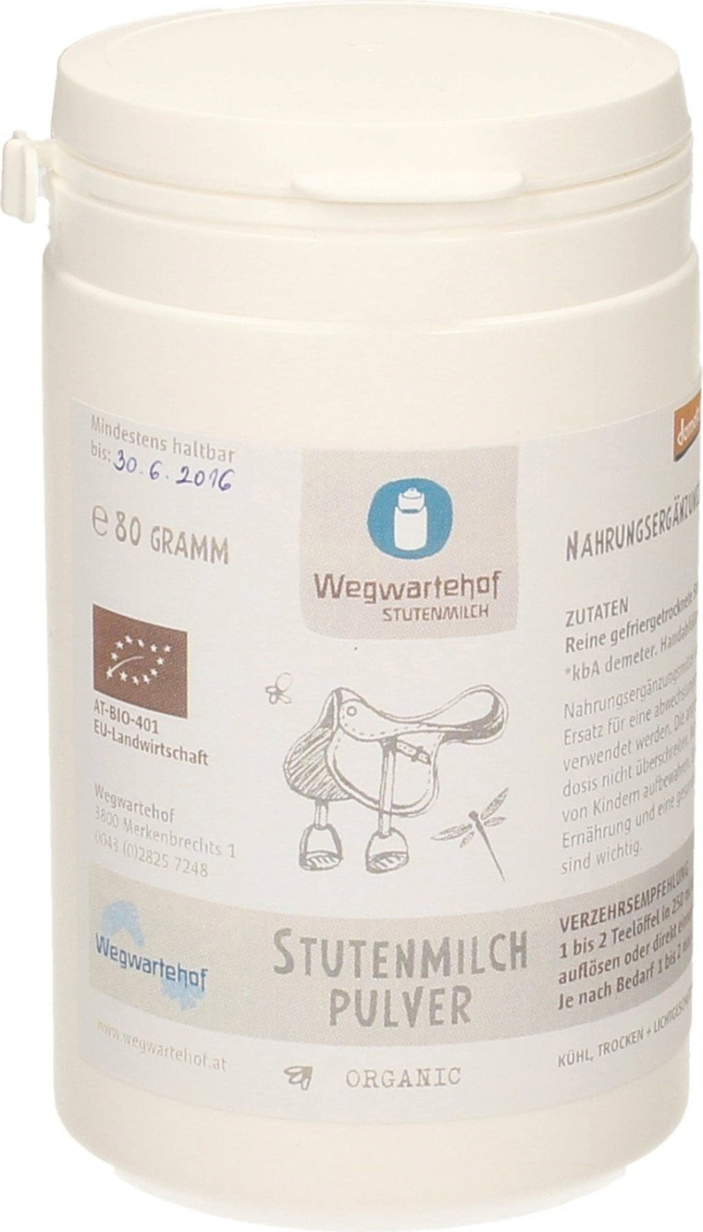 Wegwartehof  Demeter BIO Stutenmilchpulver, 80 g
