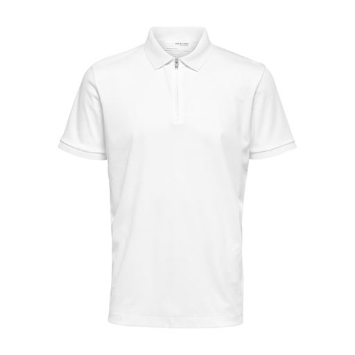 Selected Homme Fave Zip Polo, Cloud Dancer, L