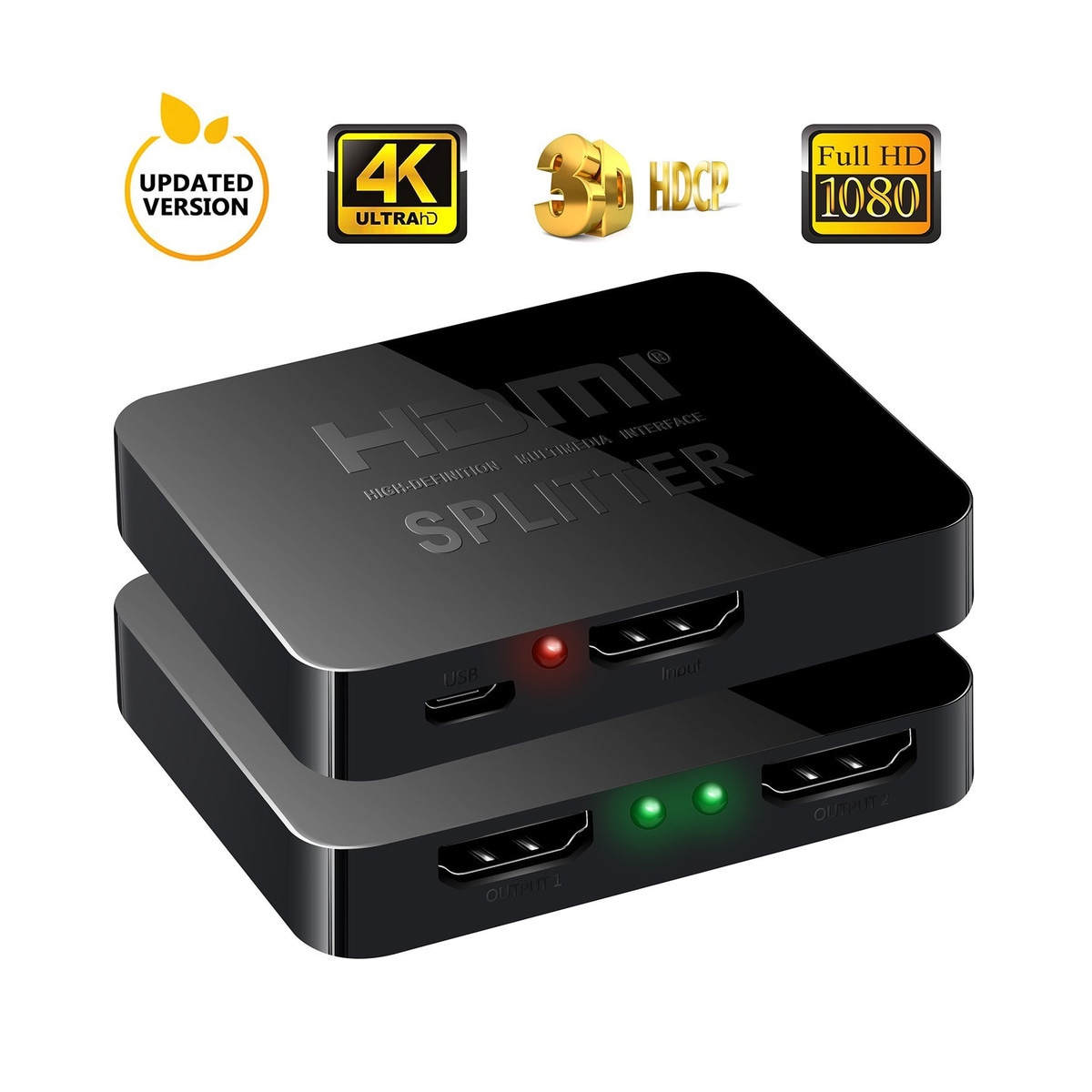HDMI Splitter for to porter - 3D og 4K