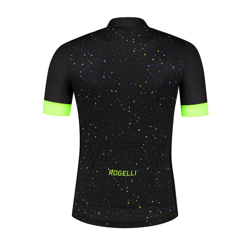 Rogelli Terrazzo Cykeljersey - Sort/Blå/Fluo