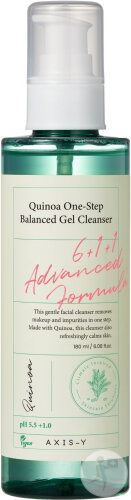 Axis-Y Quinoa One-Step Gel Nettoyant Équilibrant Flacon Pompe 180ml