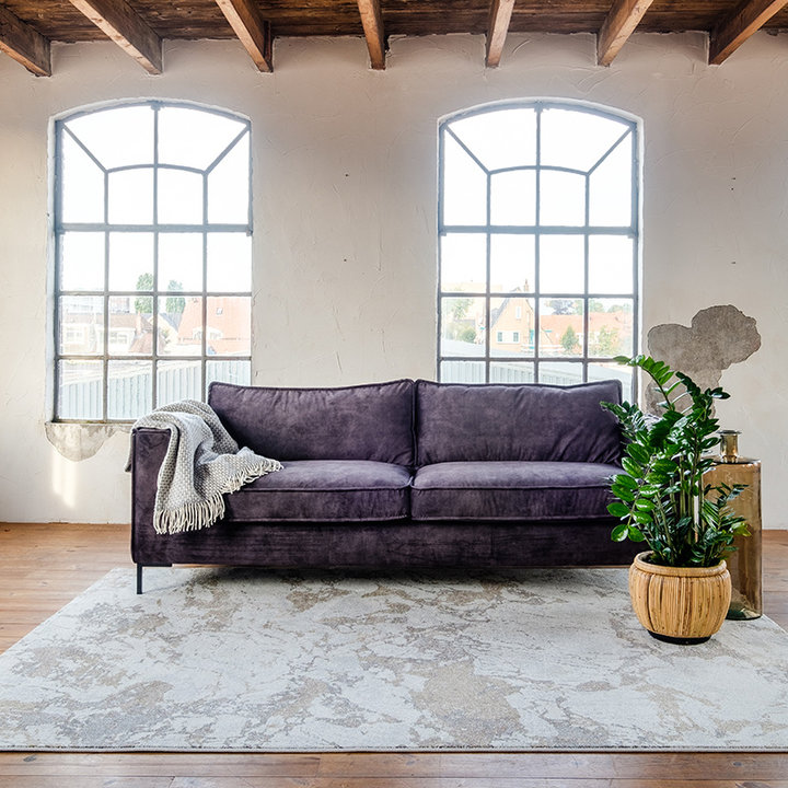 Modern vloerkleed - Mark Geel/Creme | Een stijlvol interieur!