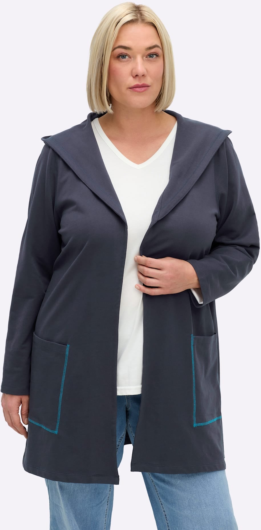 Sheego Shirtjacke »Sweatshirtjacke«, 1 Stk.