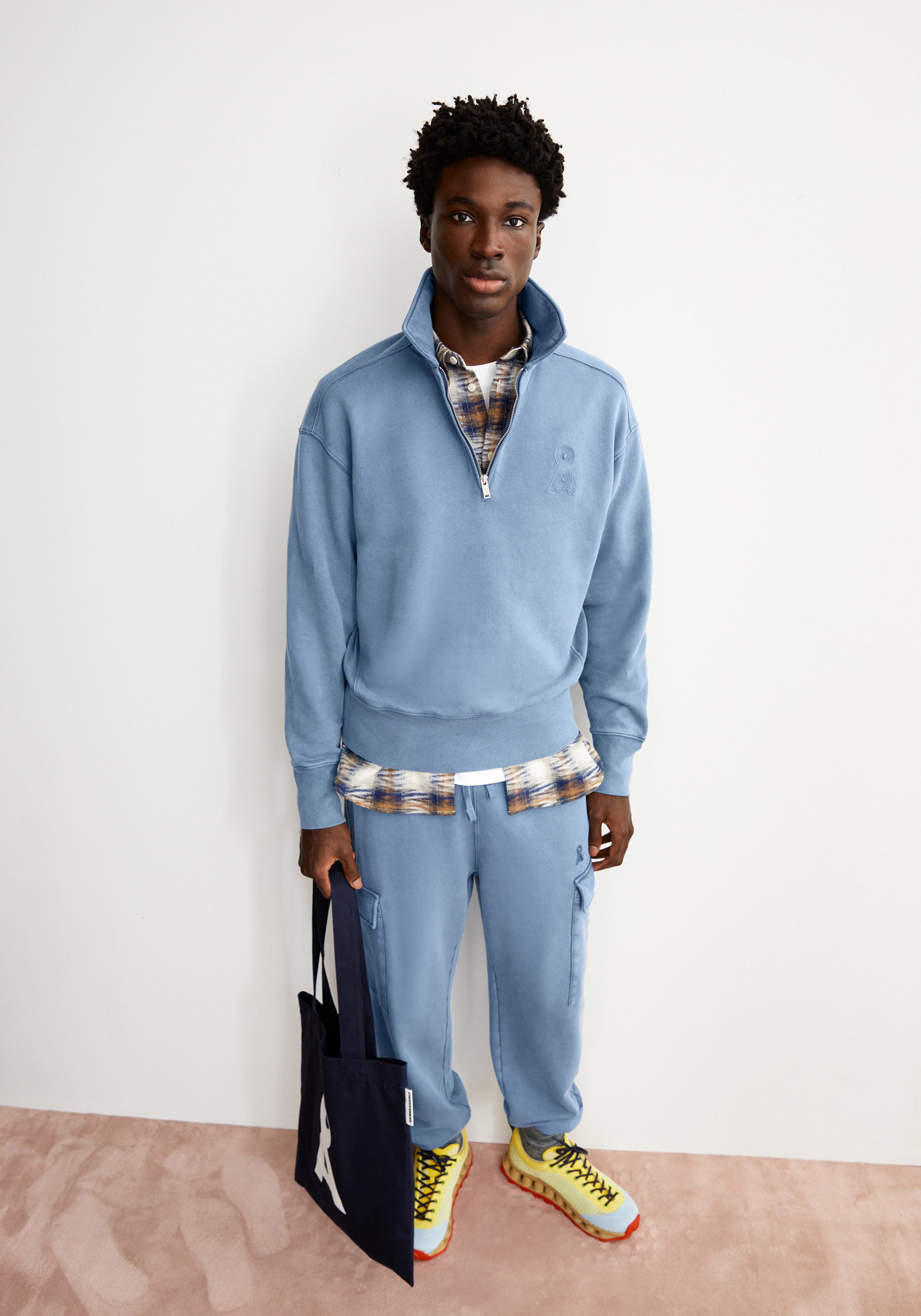 Armedangels Sweatshirt Iconic Å Gmt Zip Troyer Nightshadow Washed