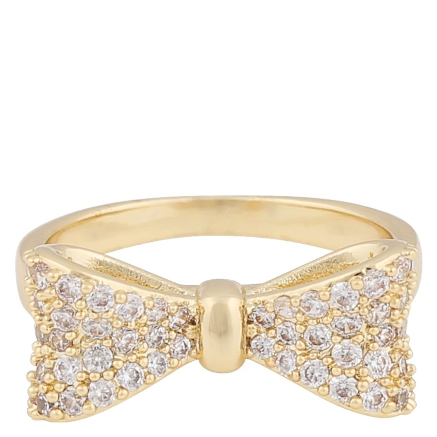 Snö Of Sweden Stina Stone Bow Ring Gold/Clear S