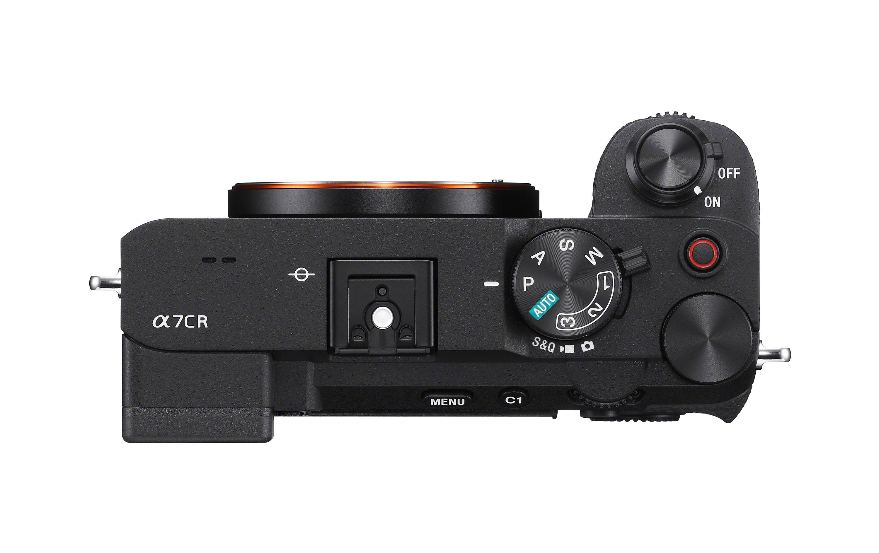 Fotokamera Alpha 7CR Schwarz<br>Spiegellose Vollformat-Wechselobjektivkamera (kompakt, 61 Mpx, Echtzeit-Autofokus, 4K 60p)