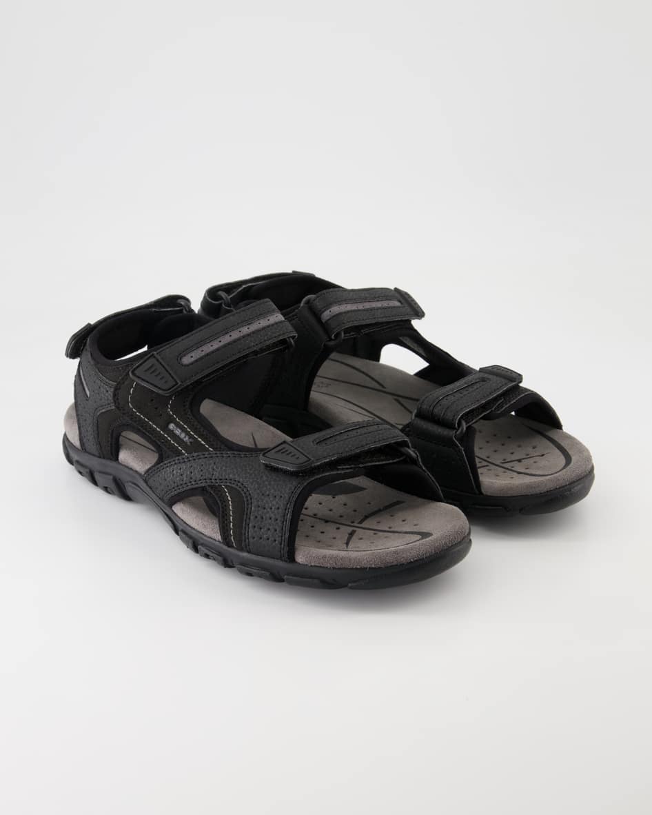 Geox S.STRADA D - DBK GBK SUEDE Sandalen in Schwarz
