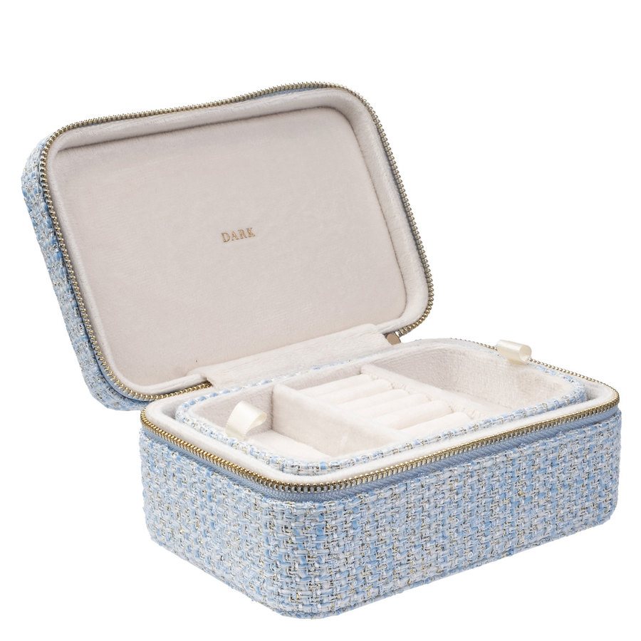 DARK Tweed Jewellery Box Light Blue