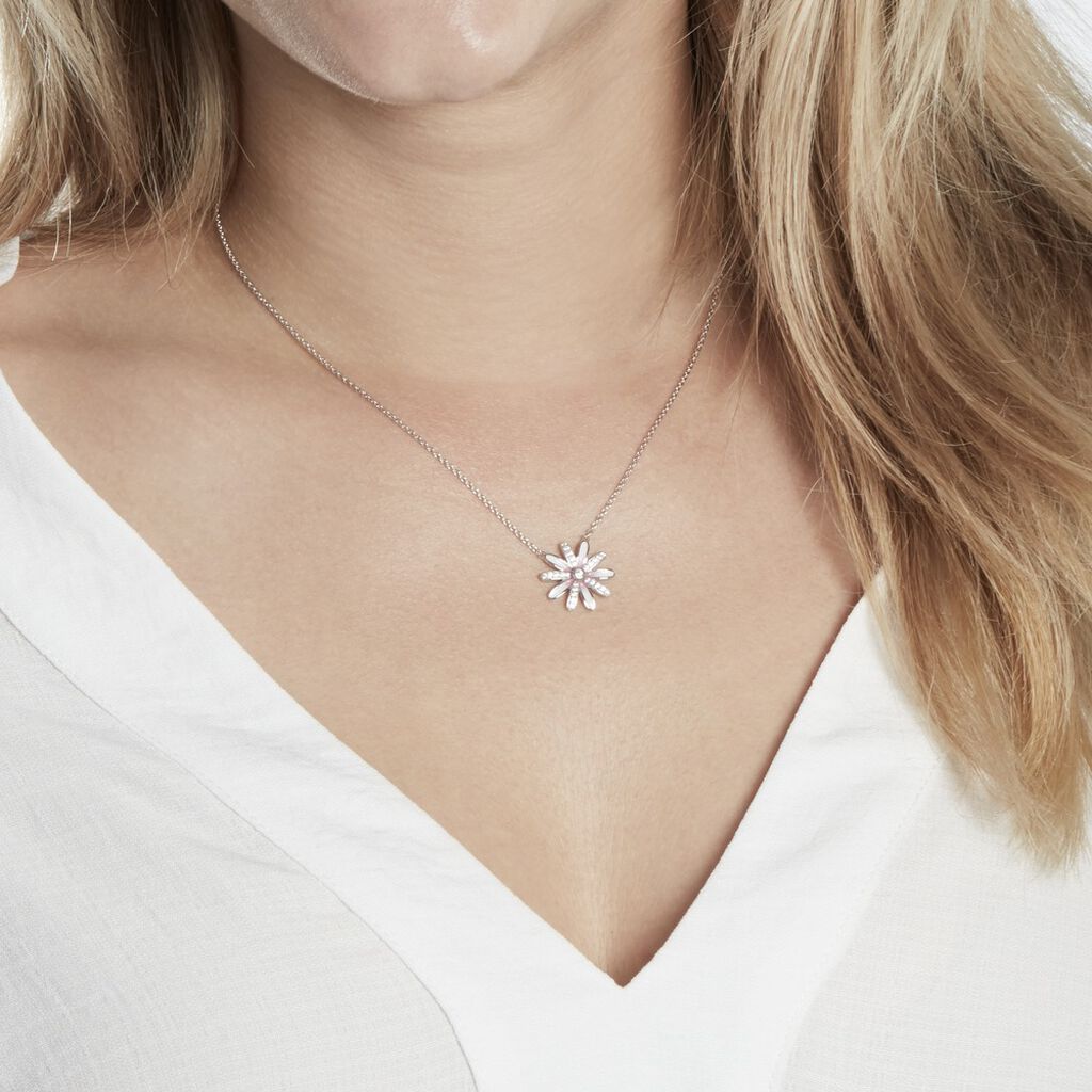Collier Ambrose Argent Bicolore Oxyde De Zirconium