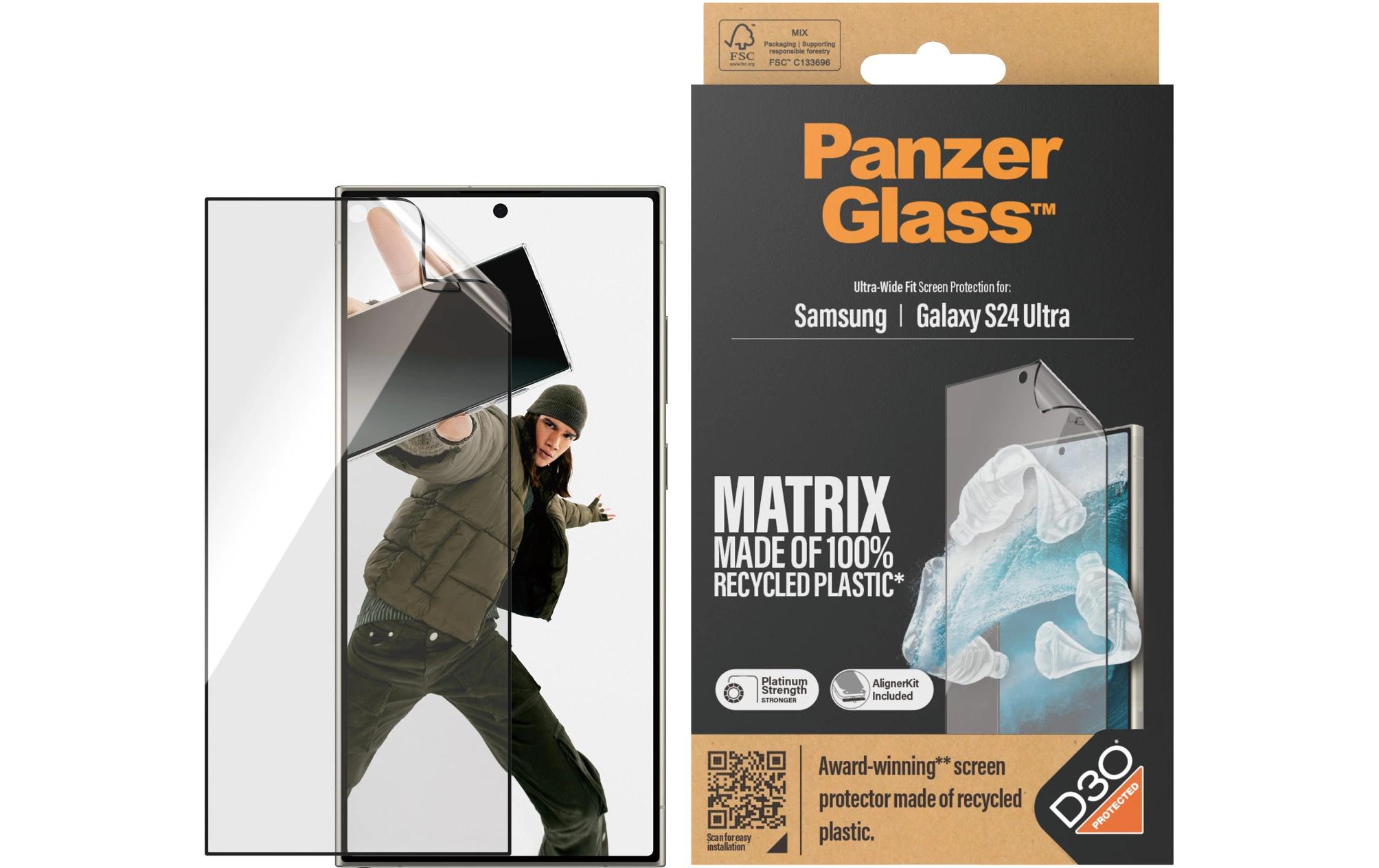 Displayschutz Ultra Wide Fit D3O PET Galaxy S24 UltraDisplay-Schutzfolie für das Samsung Galaxy S24 Ultra mit Applicator