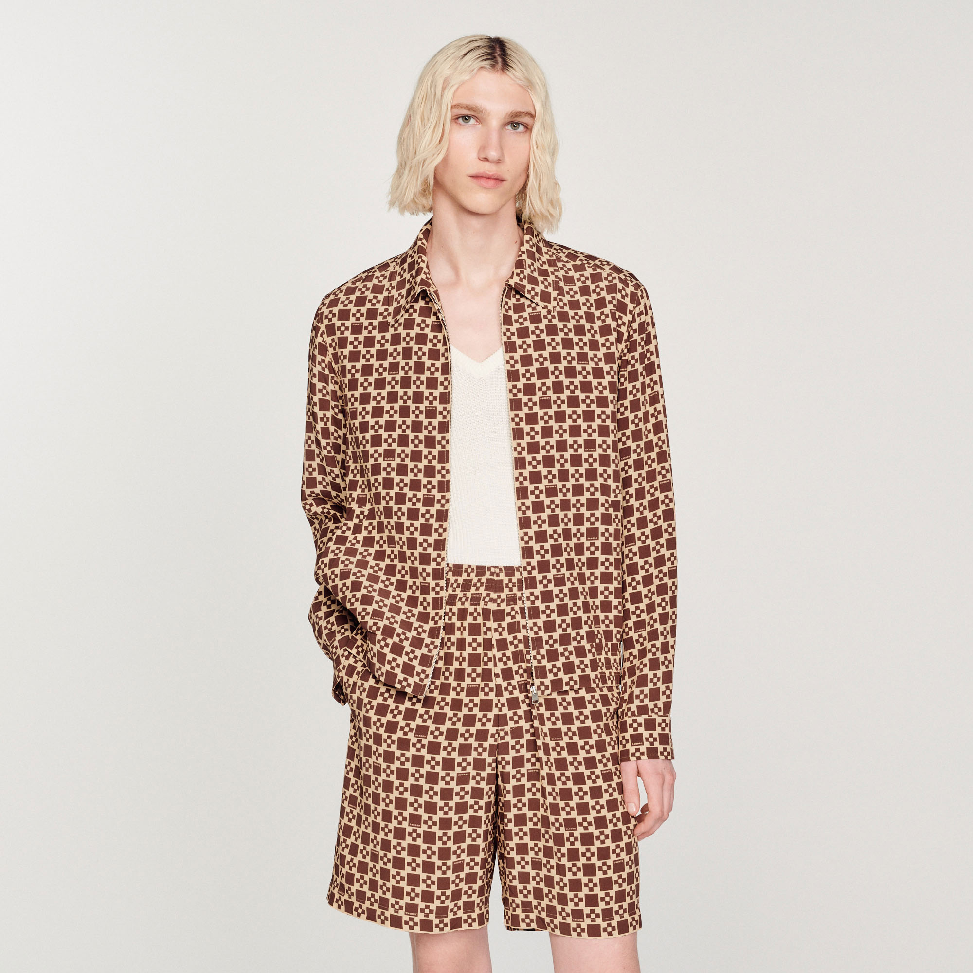 Blouson imprime Square Cross