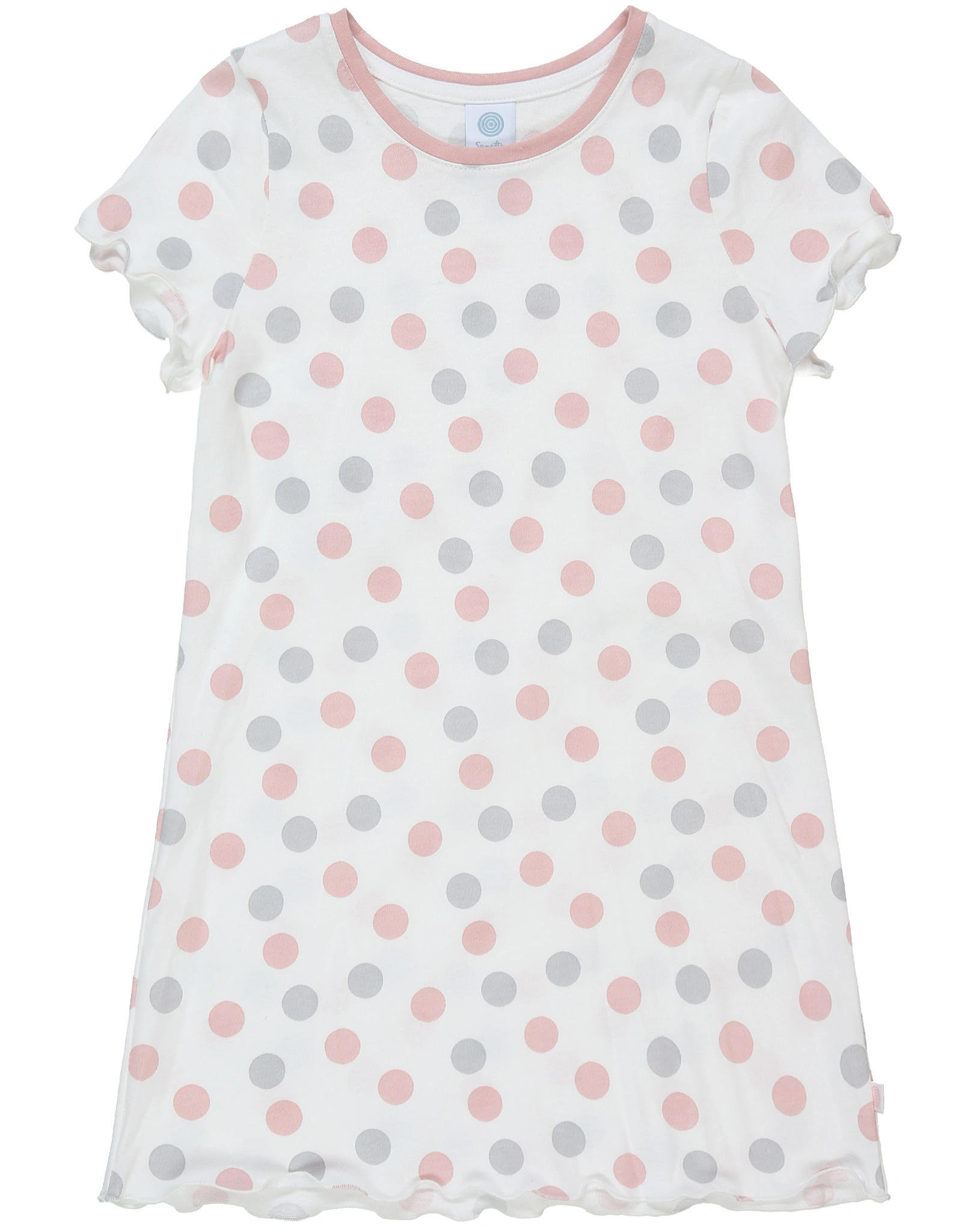 Nachthemd NEW BASIC G gepunktet in off white/rosa