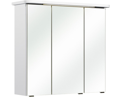 Pelipal 3-deurs spiegelkast, Agira wit, 72x75 cm, IP 44 (beschermd tegen vreemde voorwerpen en spatwater)