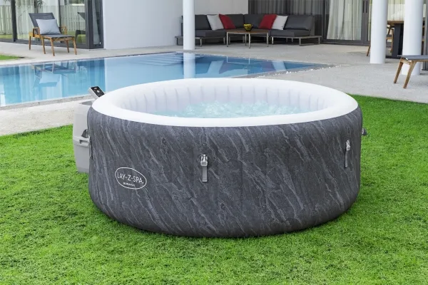 Bestway Lay-Z-Spa 60175, 669 L, 4 person(er), Rund, Boble/Jet massage, Grå, Hvid, 40 °C
