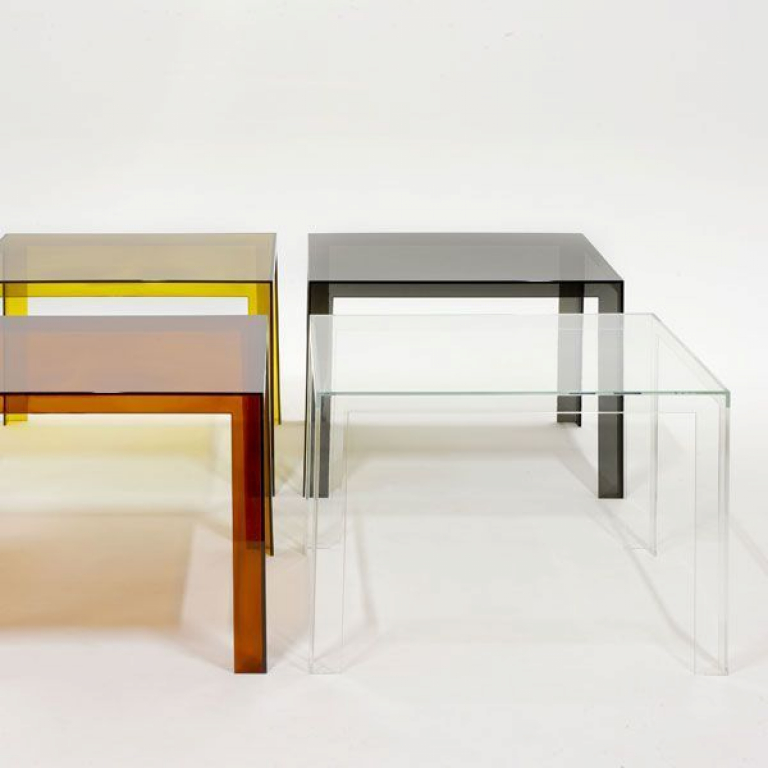 Kartell Invisible High Table tafel 100x100 transparant