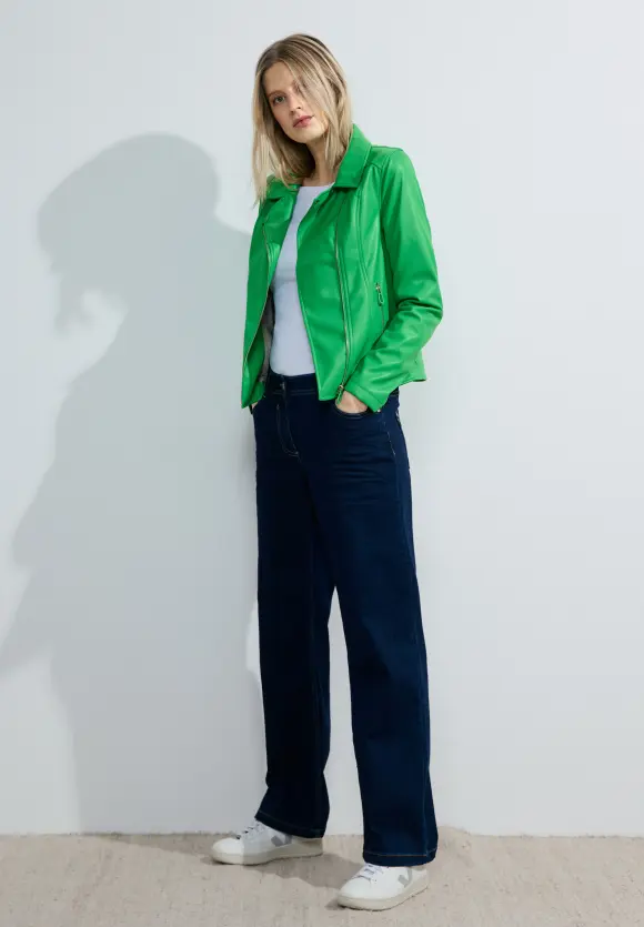 Coole Bikerjacke - celery green