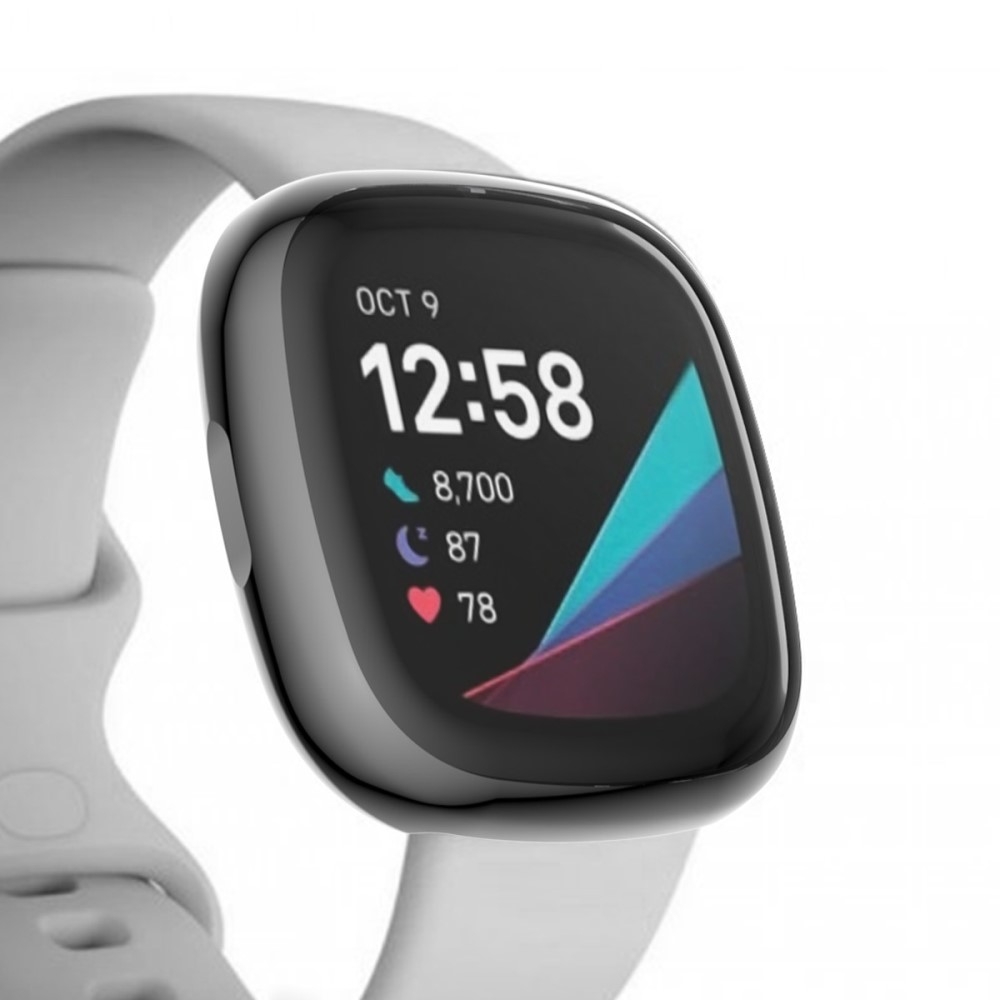 Fitbit Versa 3 / Fitbit Sense Gummi Bumper   Displayschutz - Grau