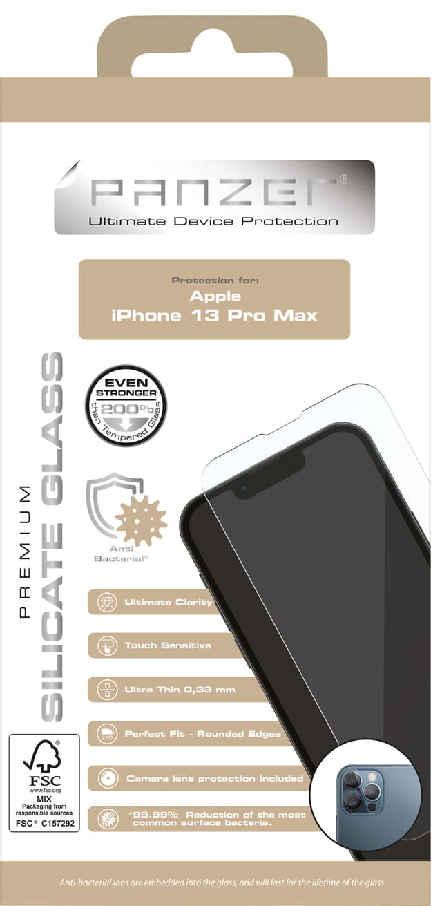 Panzer Full-Fit iPhone 13 Pro Max skærmbeskytter