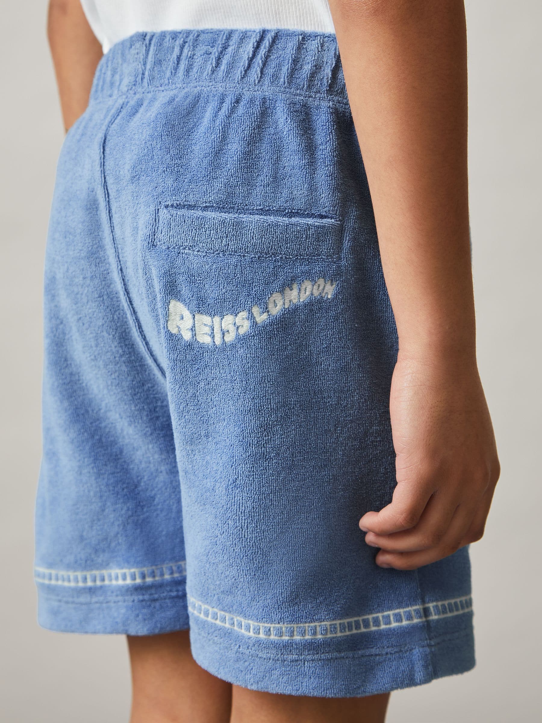 Reiss Chesley Towelling Brand-Embroidered Shorts