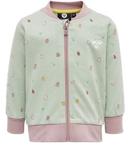 Hummel Cardigan - hmlEmma - Mattgrün m. Insekten