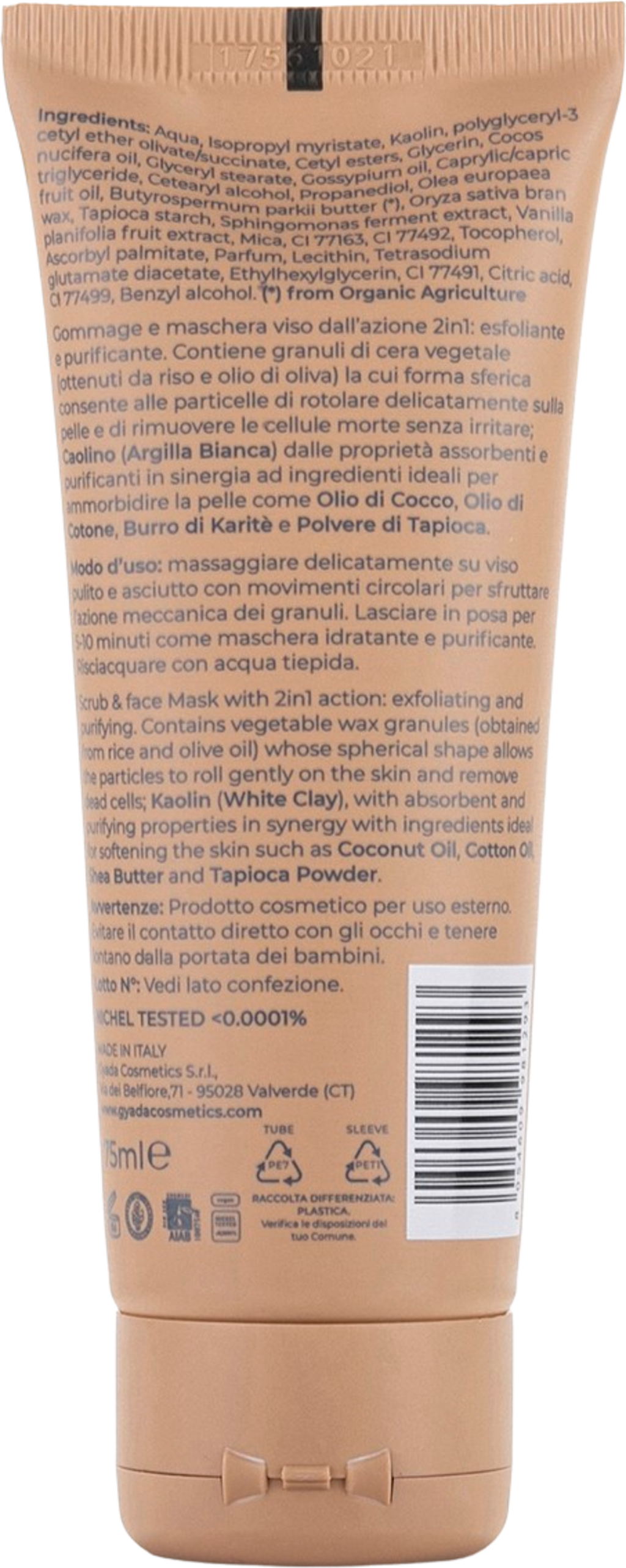 GYADA Cosmetics  2in1 Kokos Peeling-Maske, 75 ml