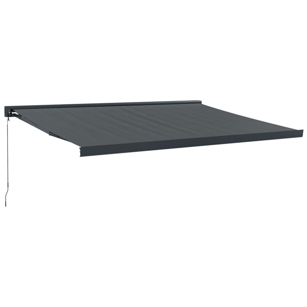 Auvent rétractable anthracite 4x3 m tissu et aluminium