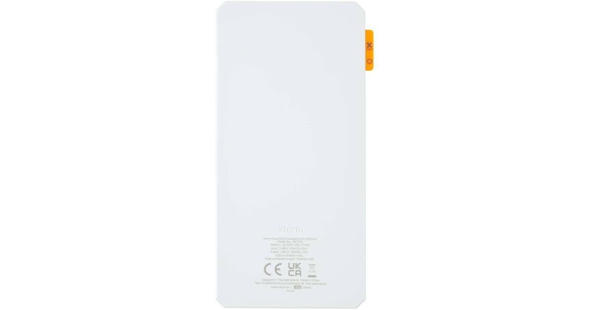 XtormEssential Powerbank 20.000 mAh  (Wit, USB-A, USB-C)