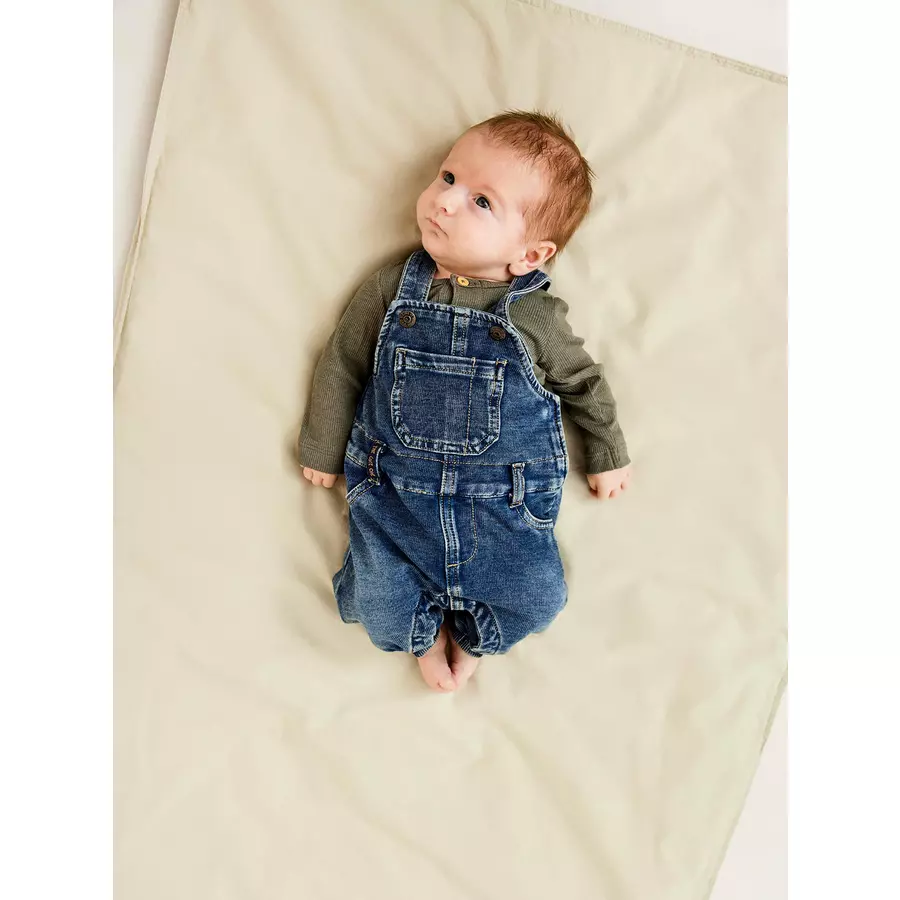 name it Latzhose Nbmbundo Dark Blue Denim